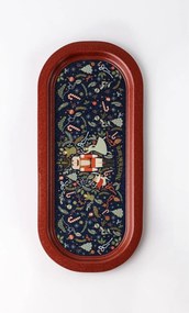Fém tálca 16 × 35 cm