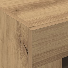 Falra Szerelhető Szekrény Üvegajtókkal Kézműves Tölgy 69,5x34x90 cm