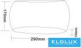 UNIVERSO Gipsz fali lámpa 1xR7S 290x170x140mm IP20 fehér