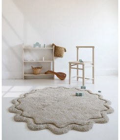 Bézs mosható kézi szövésű pamut kerek szőnyeg ø 110 cm Sweet April Lin – Nattiot