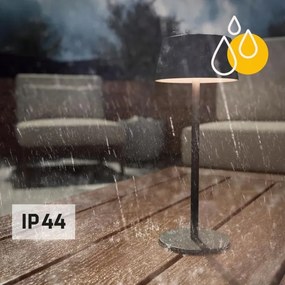 LED dimmelhető érintésvezérelt napelemes lámpa LED/3W/5V USB 1800 mAh IP44 fekete
