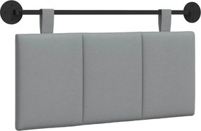 vidaXL Fali Fejtámla Csíkos Világosszürke 100 x 55 x 5 cm szövet