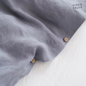 Világosszürke kétszemélyes kenderrost ágyneműhuzat 200x200 cm – Linen Tales