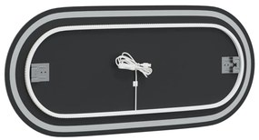 ovális LED-es fürdőszobai tükör 100 x 45 cm