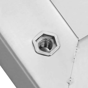 2 db ezüstszínű rozsdamentes acél fali polc 75 x 30 x 3 cm