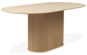 Étkezőasztal tölgyfa dekoros asztallappal 95x180 cm Nola – Unique Furniture