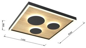 Wofi 9012-306S - LED dimmelhető mennyezeti lámpa DIJON LED/26W/230V