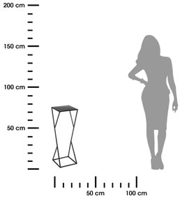 LOFT virágtartó állvány 70x23,5 cm fekete