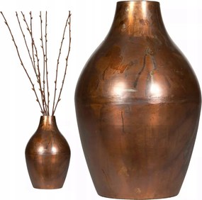 Váza Nagy Magas 32cm Loft Fém rozsda virág ágak a nappaliba