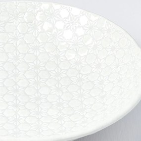 Star fehér kerámia mélytányér, ø 24 cm - MIJ