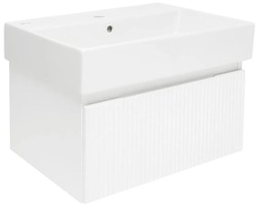 Fürdőszobaszekrény mosdókagylóval SAT Evolution 58x30x44,8 cm fehér matt SATEVO60WMU2