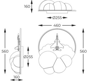 Zuma Line MX4024-1-3WT - LED Mennyezeti lámpa FOCUS LED/37W/230V
