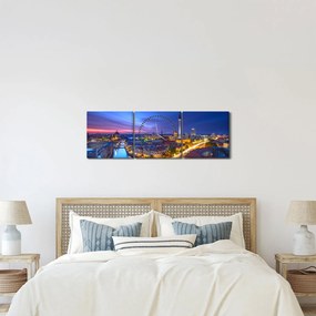 Kép - Kék ég Berlin felett (órával) (90x30 cm)