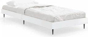 vidaXL magasfényű fehér szerelt fa ágykeret 75x190 cm