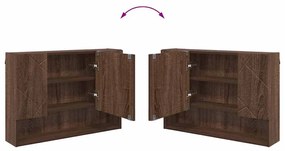 Fürdőszoba bútor szett 2 pcs barna tölgy 76.5 x 35 x 64 cm