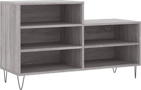 vidaXL szürke sonoma színű szerelt fa cipősszekrény 102x36x60 cm