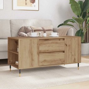 Dohányzóasztal kézműves tölgy 102 x 44.5 x 50 cm Faanyag