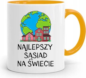 Szomszédnak Sárga Ajándék Bögre fényképes nyomtatással