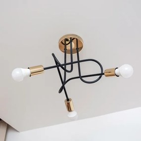 Felületre szerelhető OXFORD csillár 3xE27/15W/230V arany/fekete