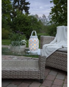 Flame Lantern fehér lámpás, magasság 23 cm - Star Trading