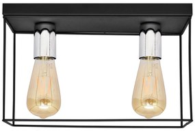 Mennyezeti lámpa FINN 2xE27/15W/230V fekete/króm