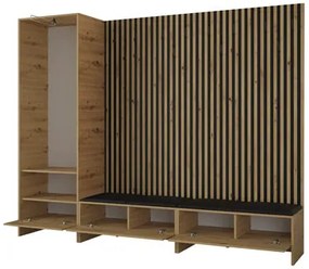Előszoba Esmaldos VI (artisan tölgy + fekete + rózsaszín) . 1104721