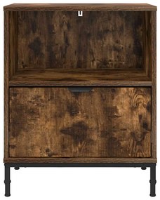 Éjjeli asztal fiókkal Füstölt tölgy 49 x 36 x 61 cm Faanyag