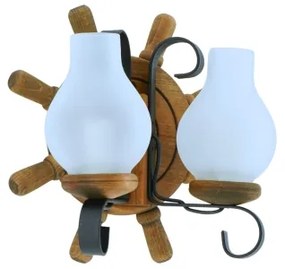 Fali lámpa TIMONA 2xE14/40W/230V bükkfa