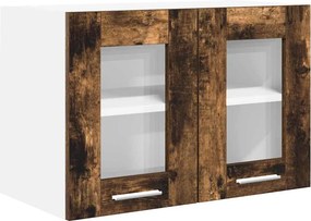 vidaXL Függő szekrény tárolóval Füstölt tölgy 60 x 31 x 40 cm Faanyag