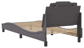 szürke műbőr ágykeret Viana matrac nélkül 80 x 200 cm