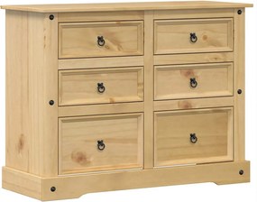 vidaXL Corona tömör fenyőfa komód 112x48x91 cm