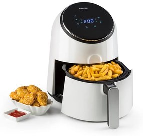 Klarstein AirVital, forrólevegős fritőz, 1300 W, 2,5 l, CeraPlus tapadásmentes felület, érintésvezérlés, fehér
