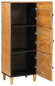 Magasfiú polcokkal Világosbarna 40 x 33 x 110 cm tömör mangófa