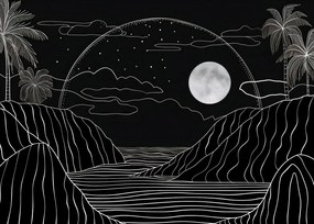 Poszter 35x25cm Éjjeli Trópusok aurája