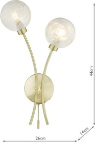Dar Lighting AVARI AVA0941 Fali lámpa 2x25W/G9