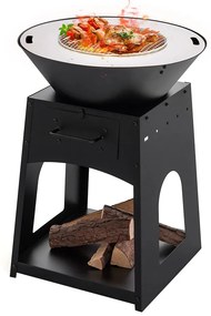 Kerti grillsütő tárolóval