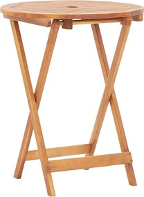 vidaXL tömör akácfa összecsukható kerti asztal 60 x 75 cm