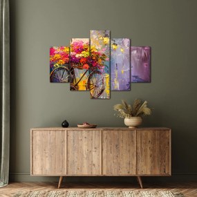 Kép - Kerék virágokkal (150x105 cm)