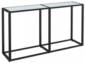fehér márványszínű edzett üveg tálalóasztal 140 x 35 x 75,5 cm