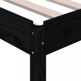 fekete tömör fenyőfa egymásra rakható ágy 100 x 200 cm