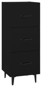 fekete szerelt fa tálalóasztal 34,5 x 34 x 90 cm