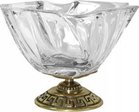 Dekorációs termék Üveg Sárgaréz Patera tál Bohemia Gyümölcs kristály