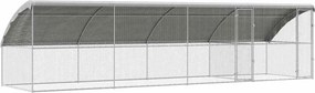 vidaXL Csirkeketrec 4 pcs Ezüst 800 x 200 x 198,5 cm Horganyzott acél