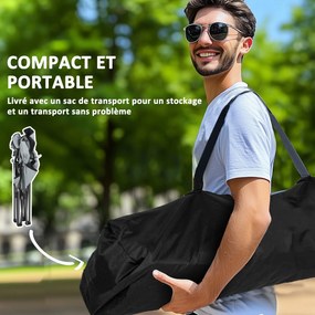 Outsunny Összecsukható Kemping Szék, Párnázott Horgász Szék, Állítható Karfák, Pohártartók, Oldalsó Zsebek és Hűtő Táska, Összecsukható Szék Túrázásho