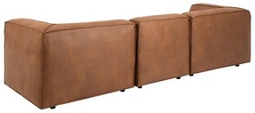 Konyakbarna bőrutánzat kanapé 282 cm Fairfield Kentucky – Bonami Selection