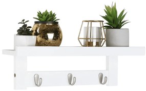 Joda 2 Fali polc, bambusz, fehér 48,5 x 8 x 12 cm 