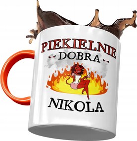 Narancssárga Bögre Nikola Feleség Nővér Ajándék Nyomtatott Fotóval