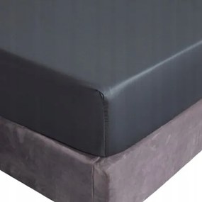 Pamut Gumis Lepedő 160x200+25 Sötétszürke 100% Pamut