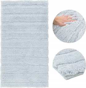 Fürdőszobaszőnyeg Nagy Puha Csúszásgátló 60x110cm Szürke Bolyhos Soft