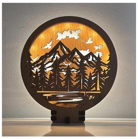 Li-Go 23583/DUB2 - LED Fényerőszabályozható asztali dekoráció LED/12W/230V 20x22 cm tölgy